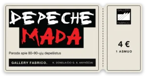 Bilietas į Depeche Mada parodą apie 80–90-ųjų depešistus Gallery Fabrico. galerijoje – 4 €