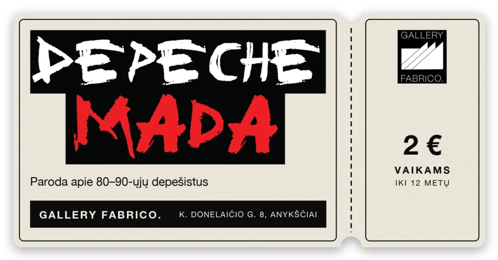 Bilietas vaikams iki 12 metų į Depeche Mada parodą – 2 €