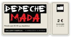 Bilietas vaikams iki 12 metų į Depeche Mada parodą – 2 €